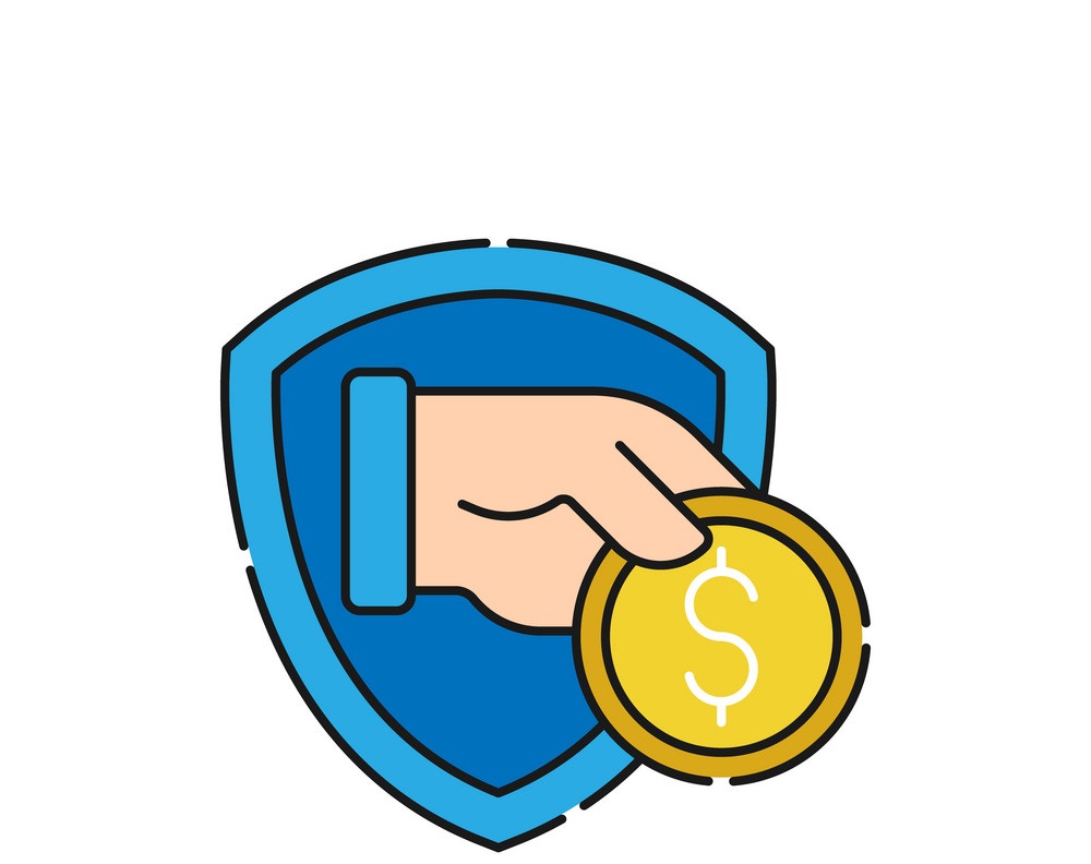 Secure Payment icon Vector Illustration. Payment Security and Safety with Shield icon vector design concept for Online Payment, Finance, and Mobile Banking website, symbol, icon, sign, App UI